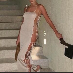 Aya Muse Beige Maxi Dress